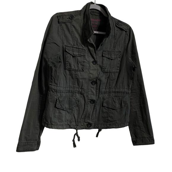 Aeropostale Utility Jacket Size Medium Grey Pocketsw - Picture 1 of 8
